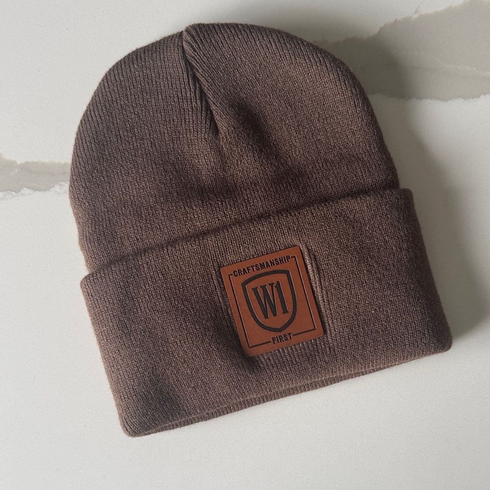 Windsor One Brown Knit Cuffed Beanie